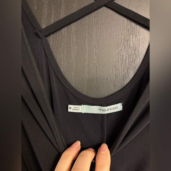 Maurices Black Sundress V-Neck Short Sleeve Summer - Picture 2 of 3